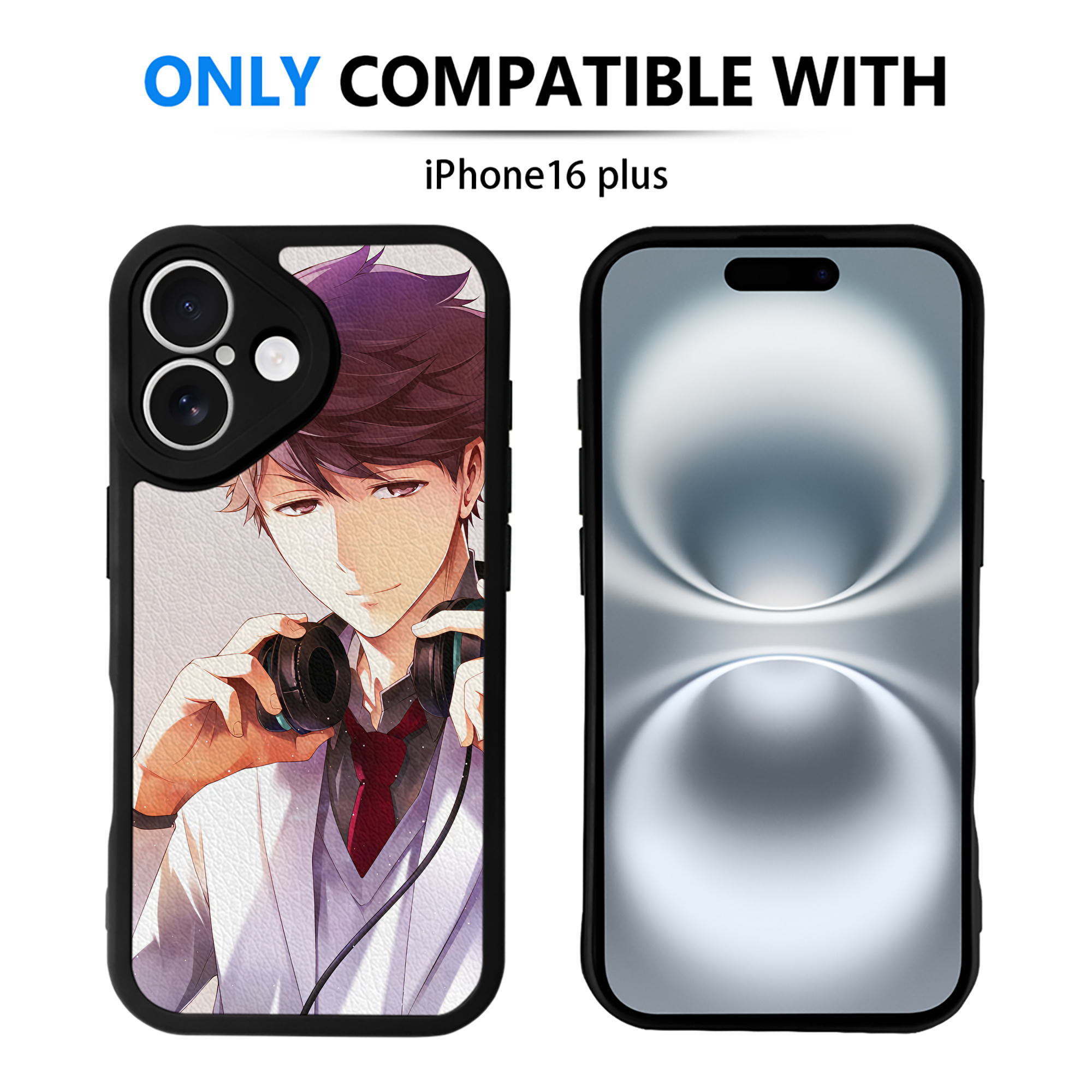 （画像用） ハイキュー!! Haikyu!! 【iPhone 16シリーズ対応】シリコンスマホケース（レザー調） 材質：シリコン